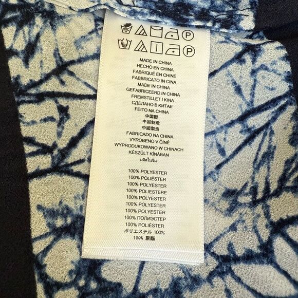 Michael Kors Blue striped Round Neck 3/4 sleeves Top Blouse oversized Size M - Picture 7 of 7